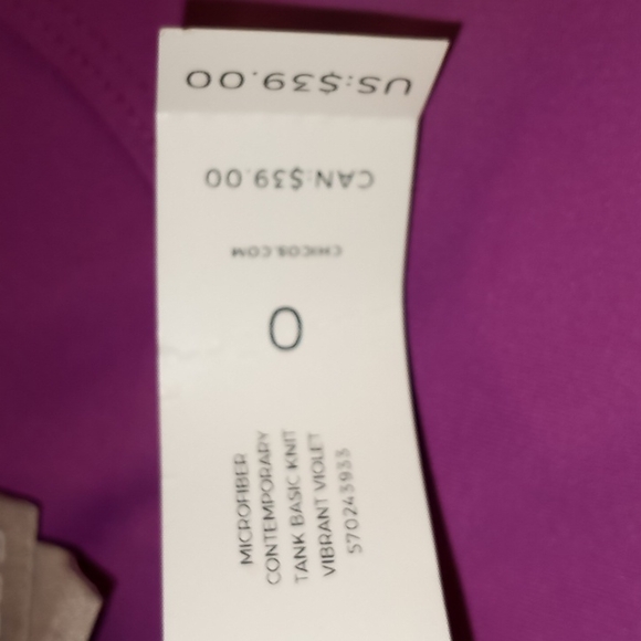 Chico's Violet Microfiber Basic Tank Top - Picture 11 of 11